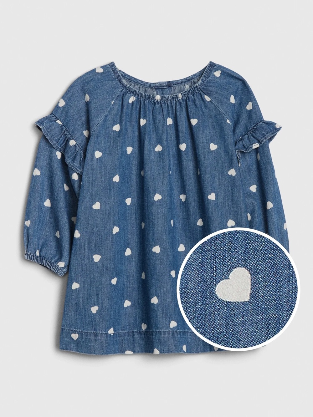 Baby Gap Denim Heart Dress 3-6 Months